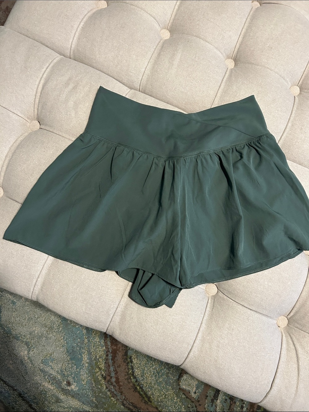 90 Degree By Reflex Dark Green Running Shorts